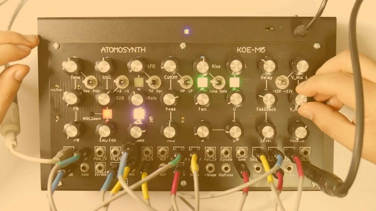The AtomoSynth KOE-M6 Semi-Modular Analog Synth Connects to Your Desktop and Eurorack
