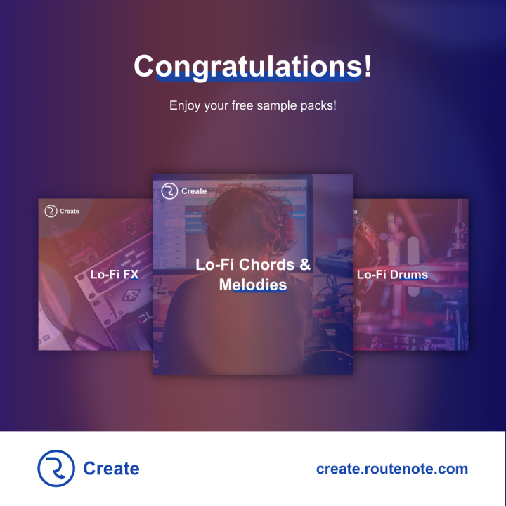 Get FREE Sample Packs With RouteNote Create! - RouteNote Create Blog