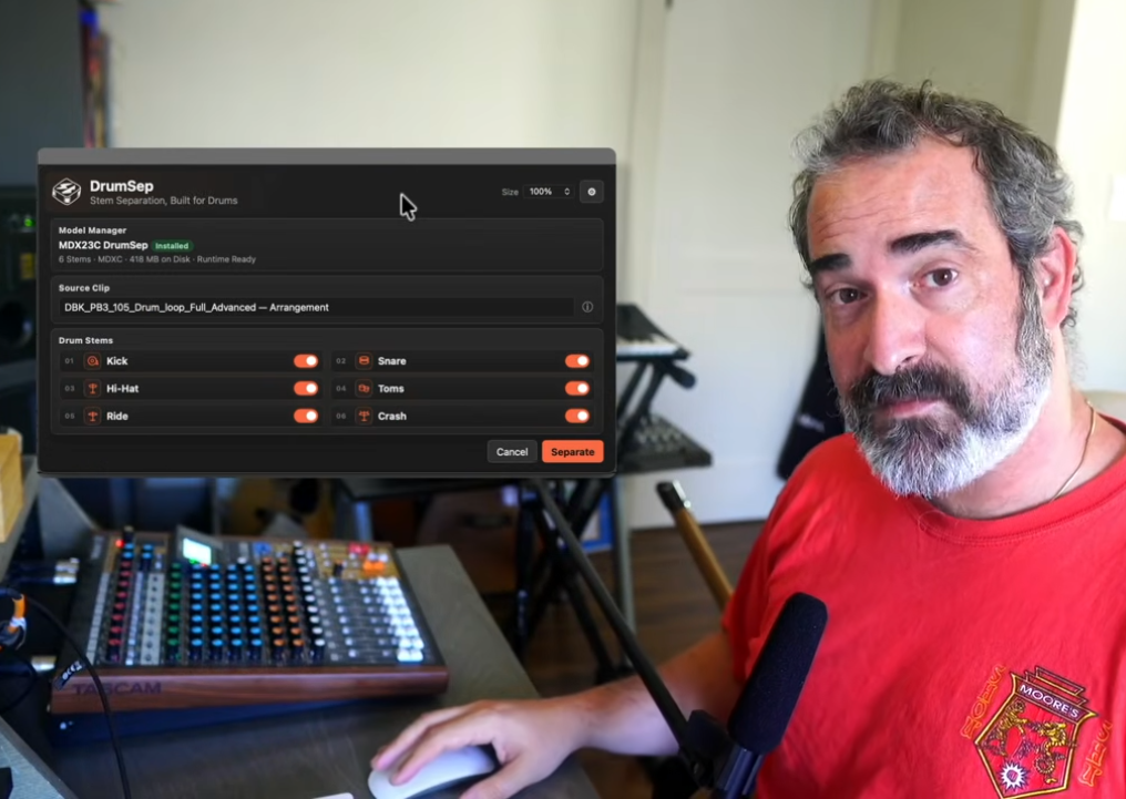 New Ableton Live extension expands drum stem separation possibilities